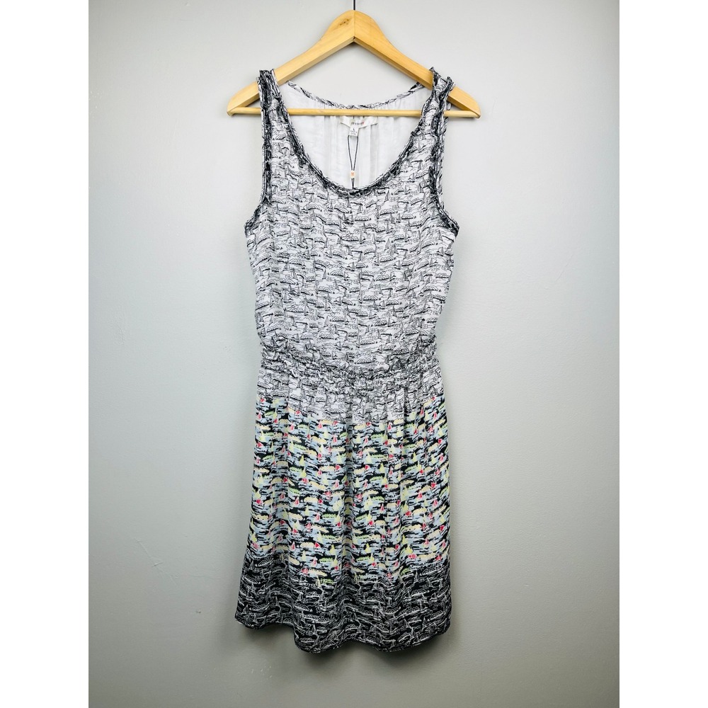 Studio M Carine Sailboat Dress L NWT Black White‎ Nautical Coastal Grandma